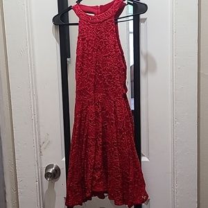 Formal Red Sequin Ladies Dress, Size 3/4